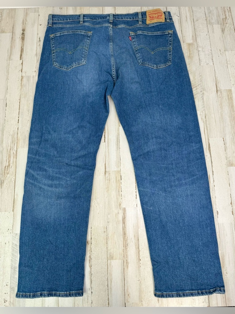 Levi's 505 Series Men's Straight Leg 42x32 Blue Denim Jeans Regular Fit NWT - Picture 9 of 11
